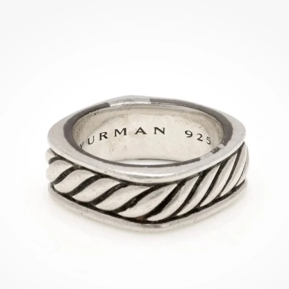 David Yurman Silver and Gold Twisted Ring